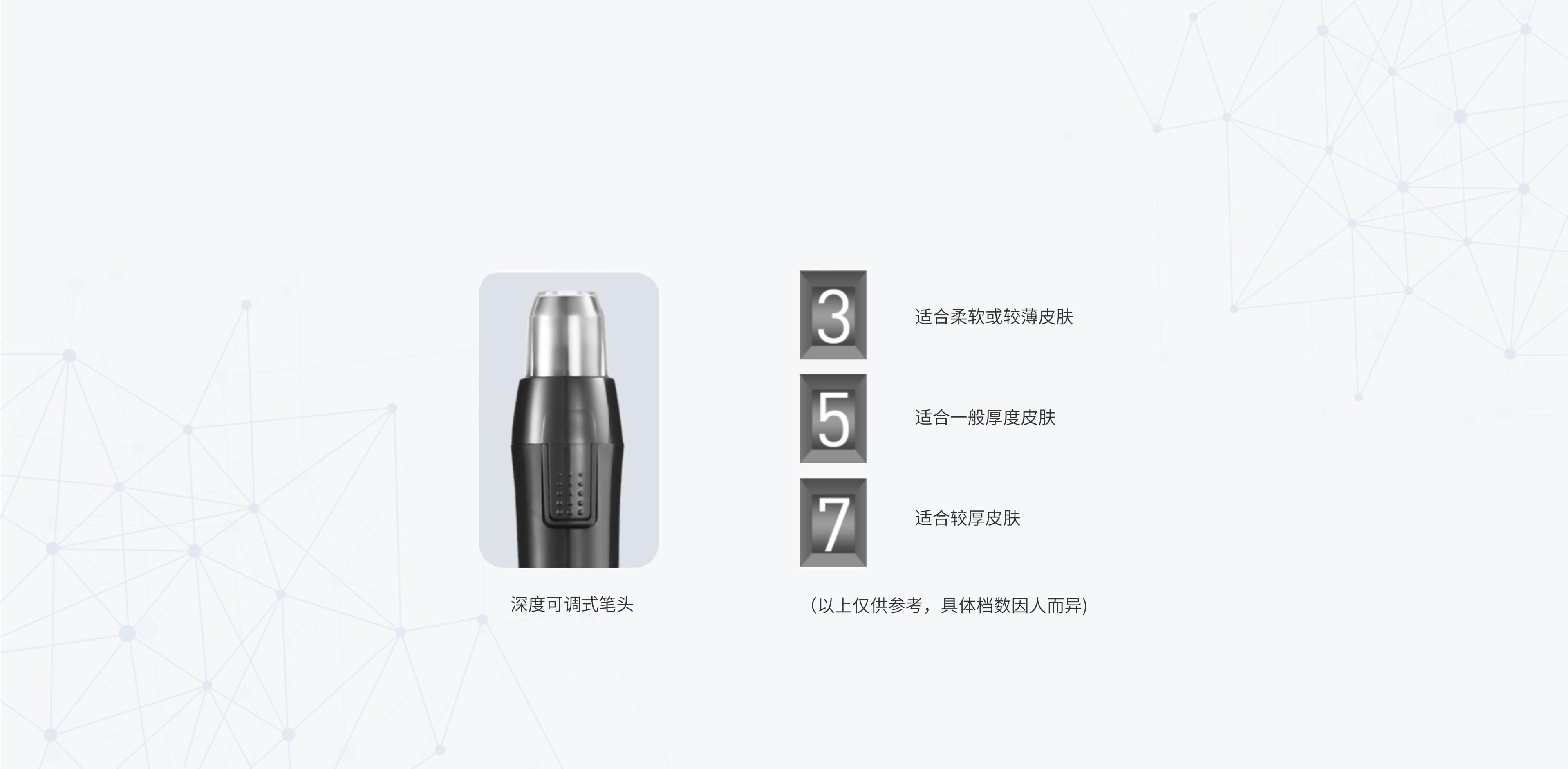 7檔深度 自由調(diào)節(jié)